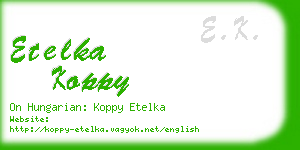 etelka koppy business card